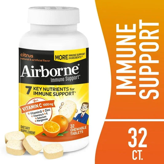 Airborne Vitamin C 1000mg – Immune Support Effervescent Tablets, 32 Ct - Exotic Pro