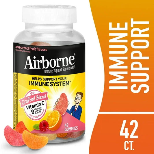 Airborne Immune Support Gummies with 750mg Vitamin C – 42 Count - Exotic Pro