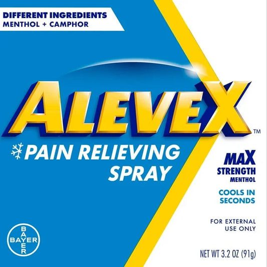 AleveX Pain Relieving Spray – Topical Pain Relief, Fast-Acting, 3.2 oz - Exotic Pro
