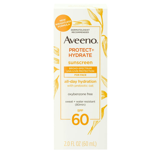 Aveeno Protect + Hydrate Face Sunscreen Lotion SPF 60 – 2 fl oz - Exotic Pro