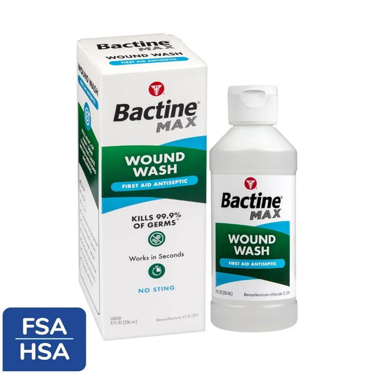 Bactine Max First Aid Wound Wash – 8 fl oz | Kills 99.9% of Germs - Exotic Pro