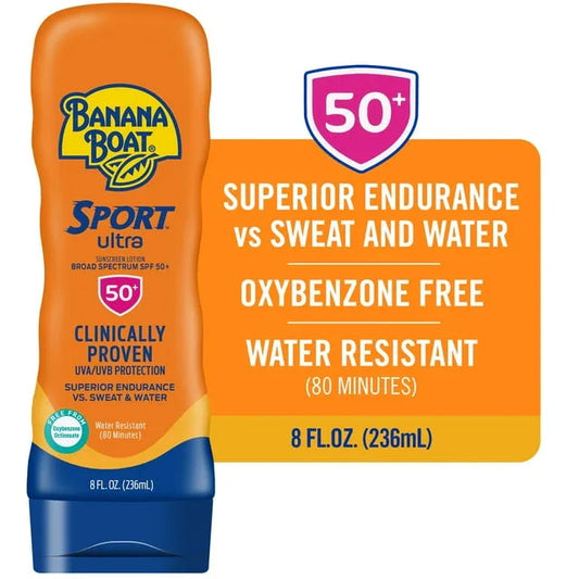 Banana Boat Sport Ultra SPF 50 Sunscreen Lotion | 8 fl oz Water-Resistant - Exotic Pro