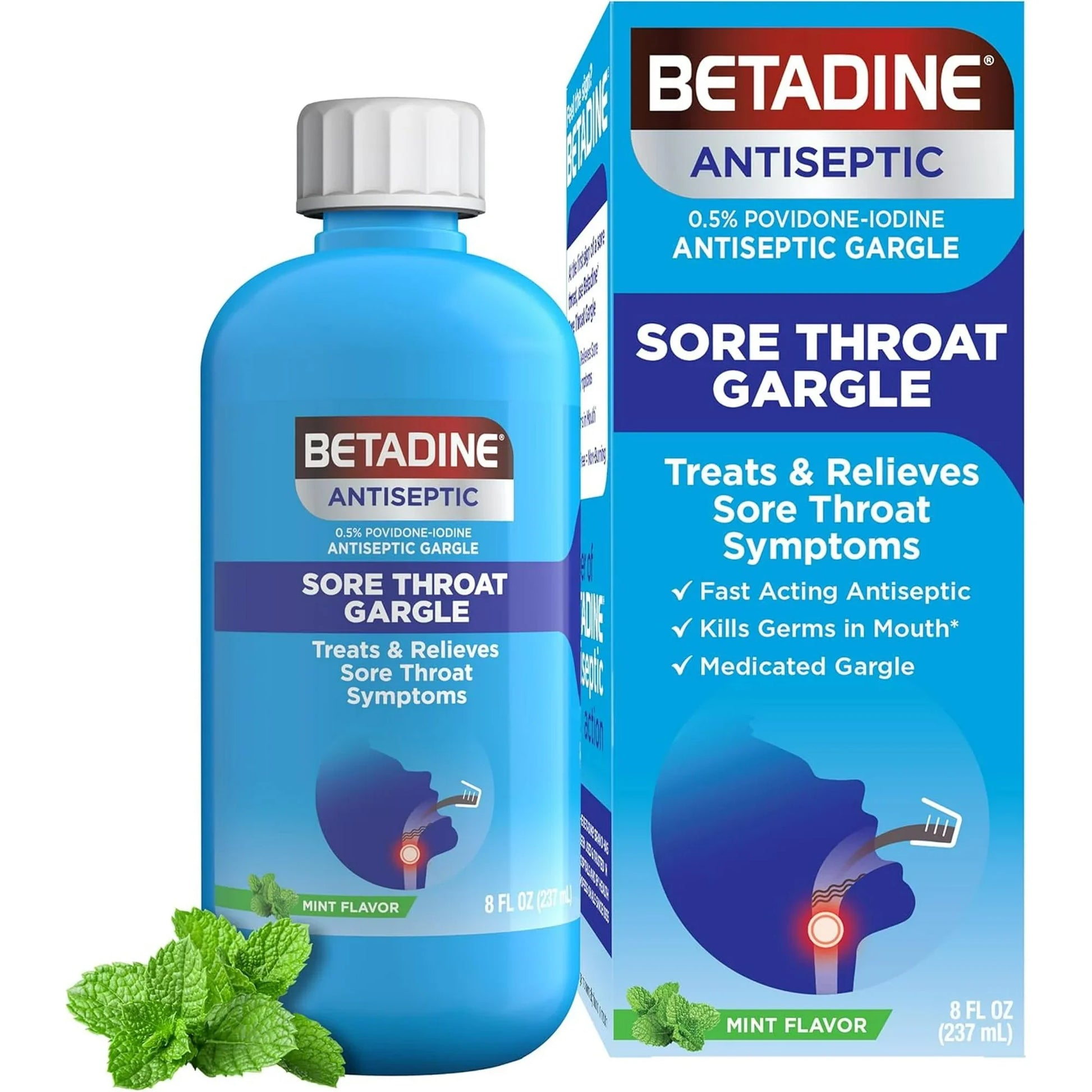 Betadine Sore Throat Antiseptic Gargle - 8 fl oz - Exotic Pro