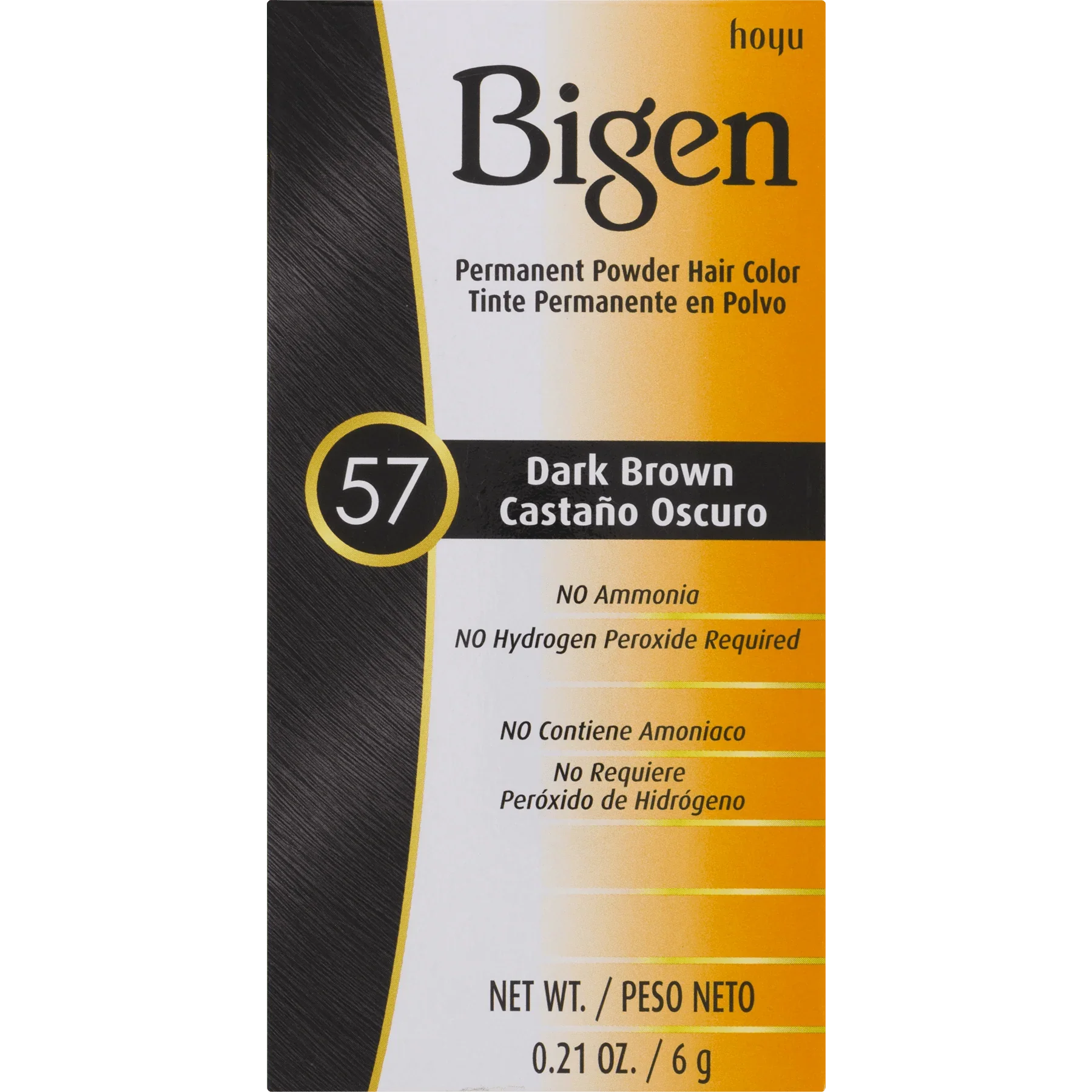 Bigen Permanent Powder Hair Color 57 Dark Brown | .21 oz Unisex Adult - Exotic Pro
