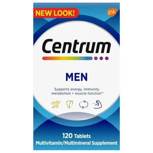 Centrum Men’s Multivitamin – Daily Supplement with Vitamin D3, 120 Ct - Exotic Pro