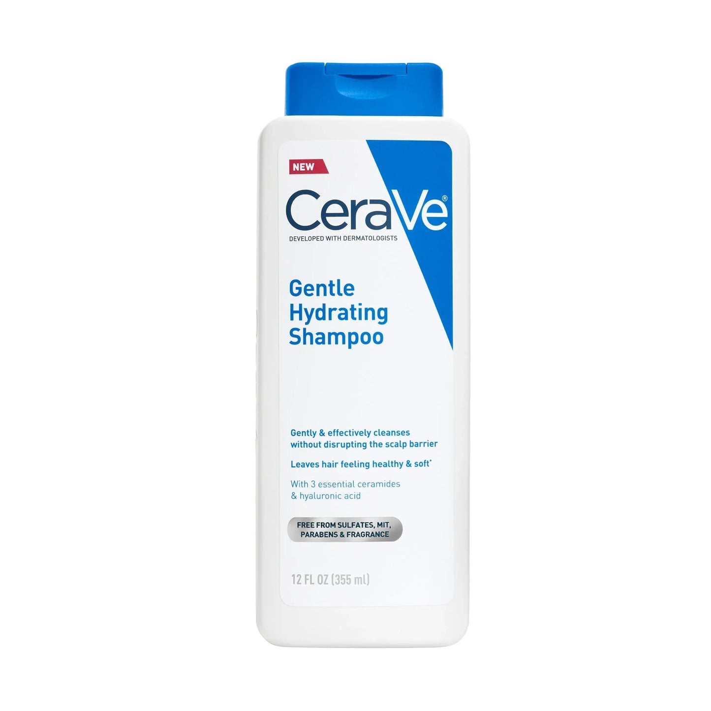 CeraVe Gentle Hydrating Shampoo – 12 fl oz, Fragrance-Free for All Hair Types - Exotic Pro