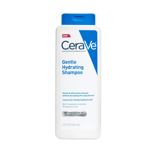 CeraVe Gentle Hydrating Shampoo – 12 fl oz, Fragrance-Free for All Hair Types - Exotic Pro