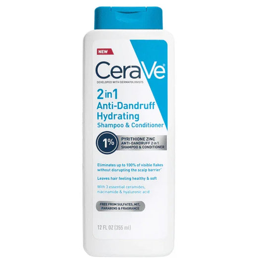 CeraVe Hydrating 2-in-1 Anti-Dandruff Shampoo & Conditioner – 12 fl oz - Exotic Pro