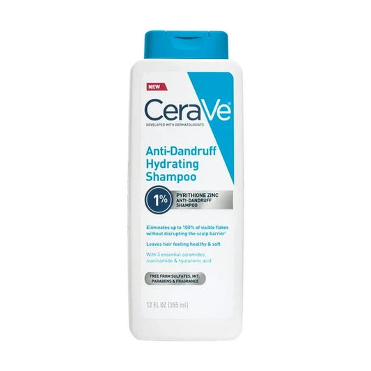 CeraVe Hydrating Anti-Dandruff Shampoo – 12 fl oz, Fragrance-Free - Exotic Pro
