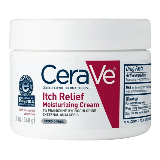 CeraVe Itch Relief Moisturizing Cream for Dry & Itchy Skin, 12 oz - Exotic Pro