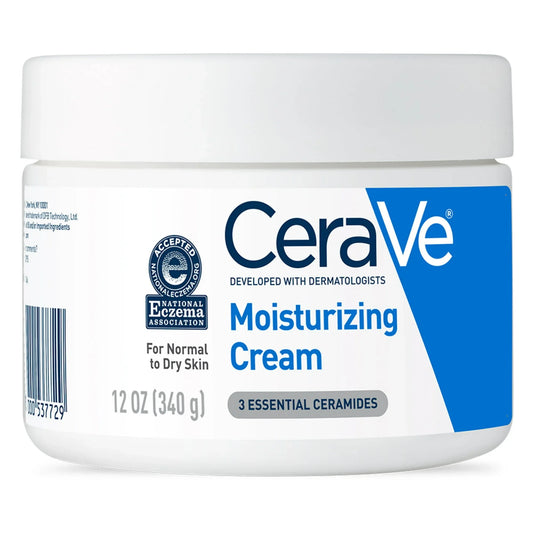 CeraVe Moisturizing Cream for Face & Body, Dry Skin Relief, 12 oz - Exotic Pro