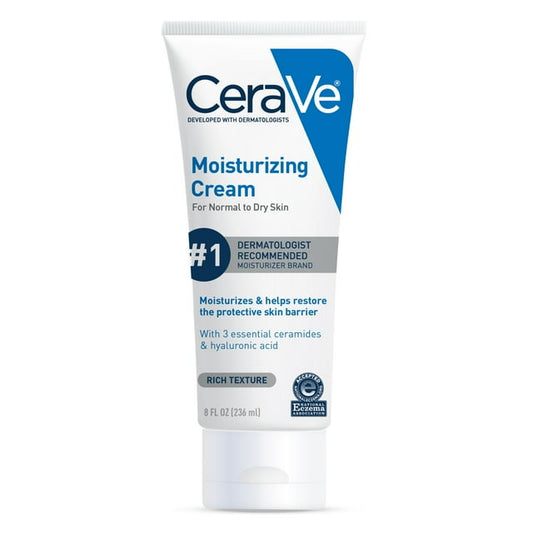 CeraVe Moisturizing Cream for Face & Body, Dry Skin Relief, 8 oz