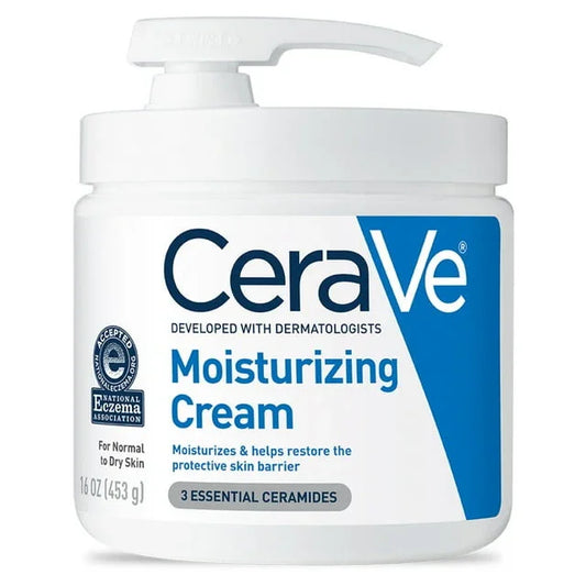 CeraVe Moisturizing Cream with Pump for Face & Body, Dry Skin, 16 oz - Exotic Pro