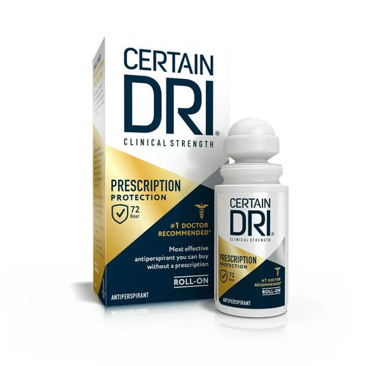 Certain Dri Clinical Strength Antiperspirant Roll-On | 1.2 fl oz Prescription Grade - Exotic Pro