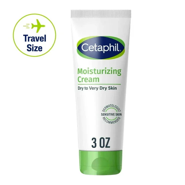 Cetaphil Moisturizing Cream for Very Dry Skin, Unscented Travel Size, 3 oz - Exotic Pro