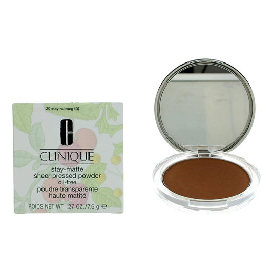 Clinique CQSTMAFO17 0.27 oz Stay Matte Sheer Pressed Powder for 20 Stay Nutmeg