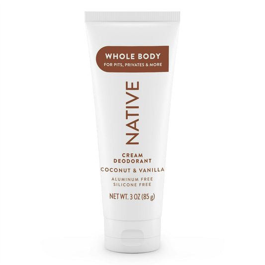 Native Aluminum-Free Whole Body Deodorant Cream - Coconut & Vanilla, 3 oz