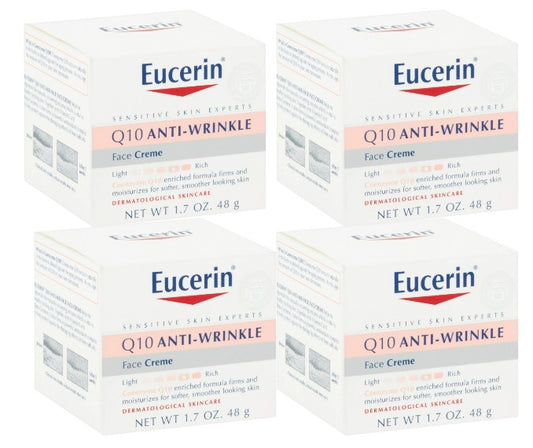 Eucerin Q10 Anti-Wrinkle Sensitive Skin Creme 1.70 oz (Pack of 4)