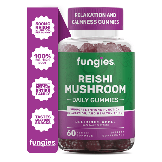 Fungies Reishi Mushroom Gummies, Supports Relaxation, Healthy Aging, Sleep, Supplement, 60 Count