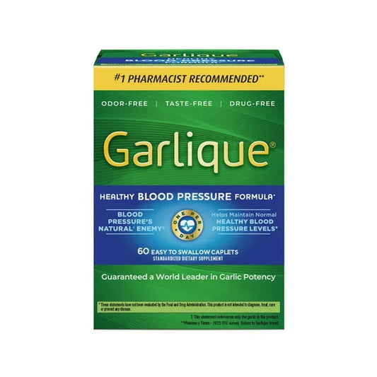 Garlique Healthy Blood Pressure Support Supplement Odor-Free Garlic - 60 Ct - Exotic Pro