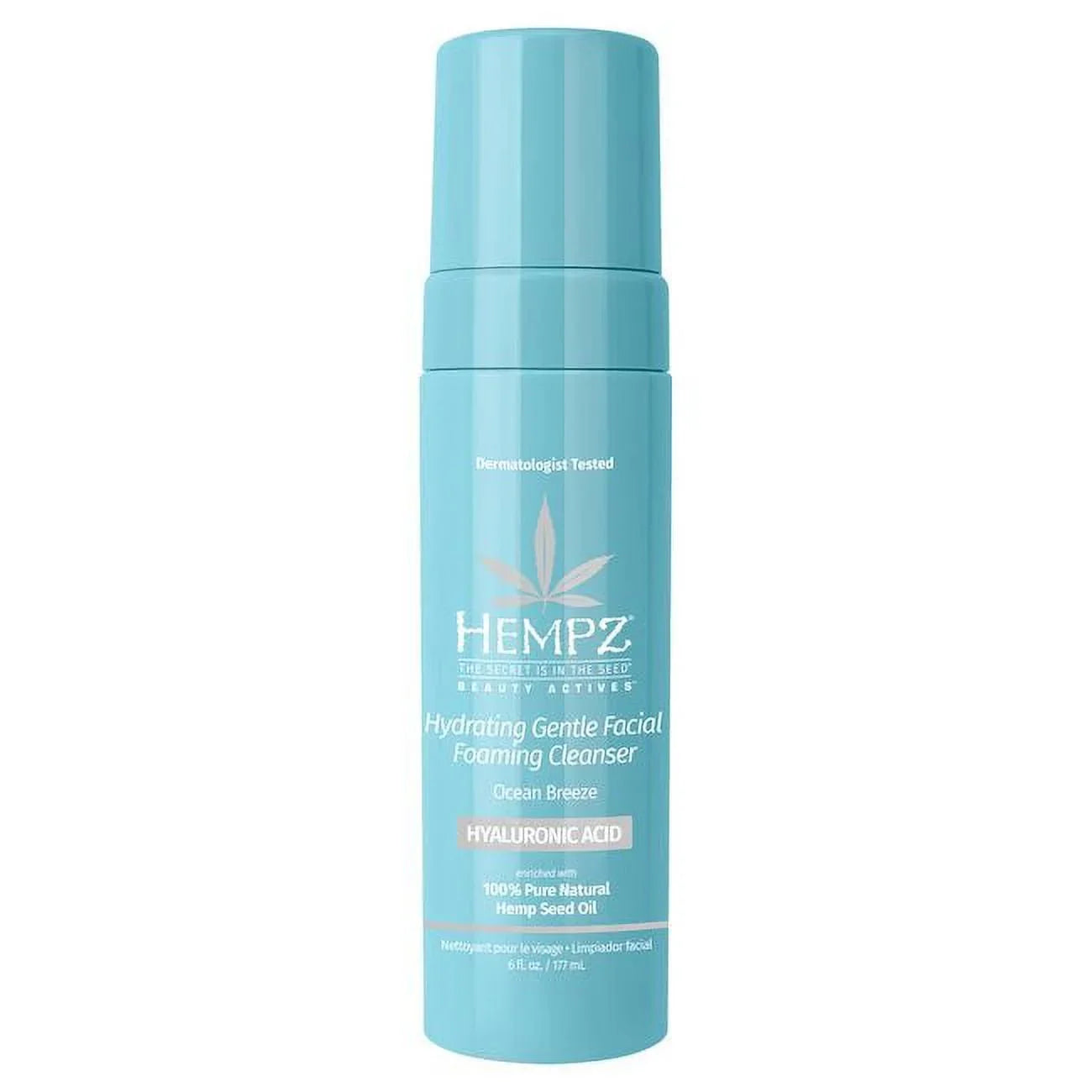 Hempz Ocean Breeze Foaming Facial Cleanser 6 oz | Hydrating & Gentle Wash - Exotic Pro