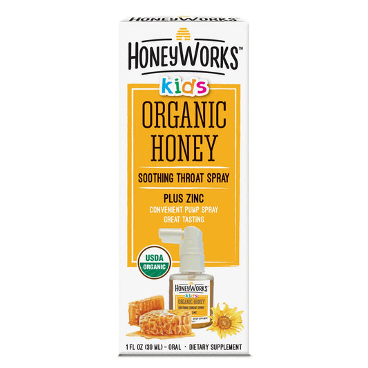 Honeyworks Kids Soothing Throat Spray Liquid - 1 oz - Exotic Pro