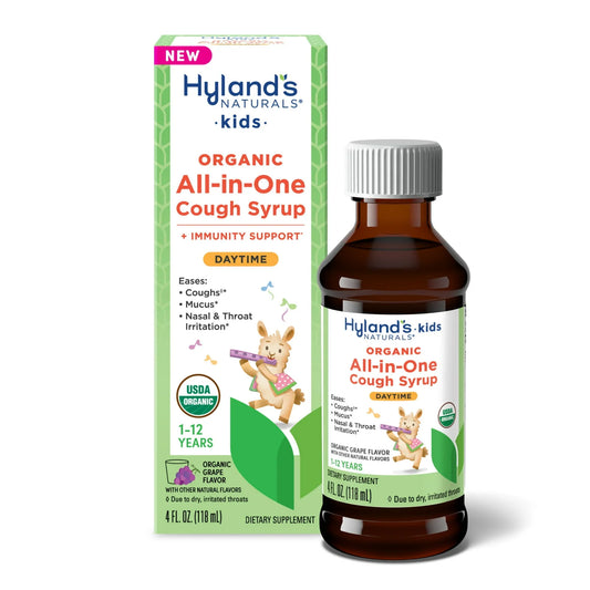 Hyland's Kids Organic All-in-One Cough Syrup, Daytime, Ages 1-12, 4 fl oz - Exotic Pro