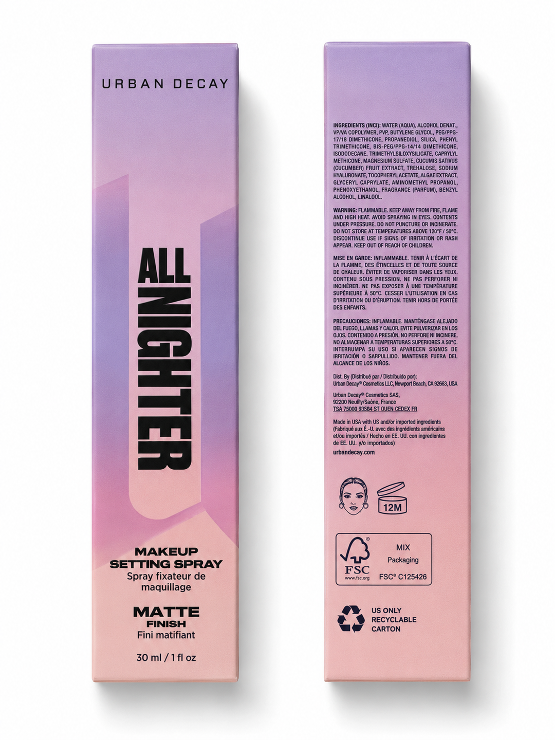 Urban Decay All Nighter Travel Setting Spray Matte – 1.0 oz