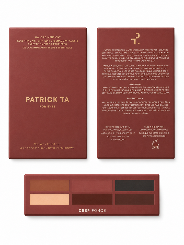 Patrick Ta Major Dimension Essential Artistry Edit Eyeshadow Palette – Deep
