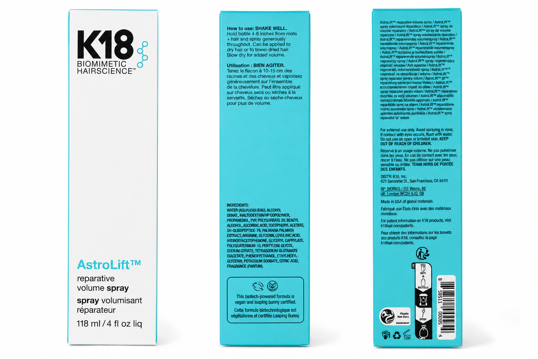 K18 Biomimetic Hairscience AstroLift Reparative Volume Spray – 4 oz / 118 ml