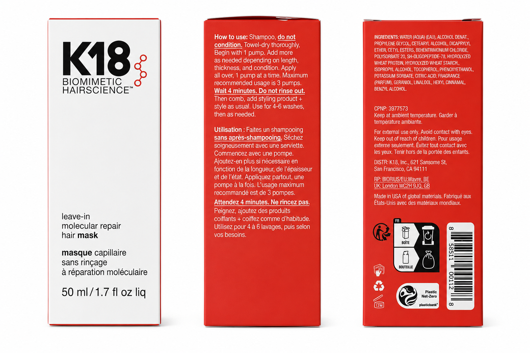K18 Leave-In Molecular Repair Hair Mask – 1.7 oz / 50 mL