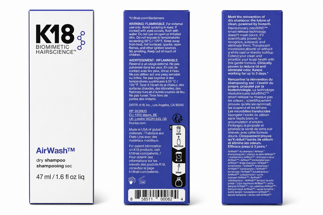 K18 Mini AirWash™ Dry Shampoo – 1.6 oz / 47 mL