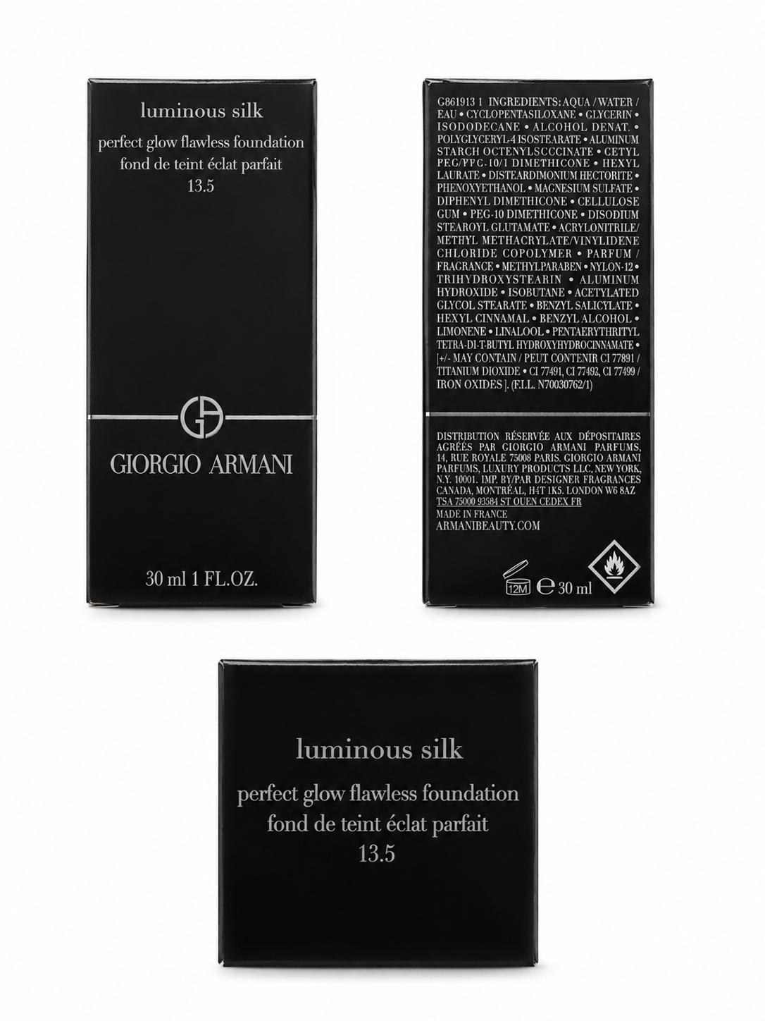 Armani Beauty Luminous Silk Foundation – Shade 13.5 Very Deep Pink 30 ml