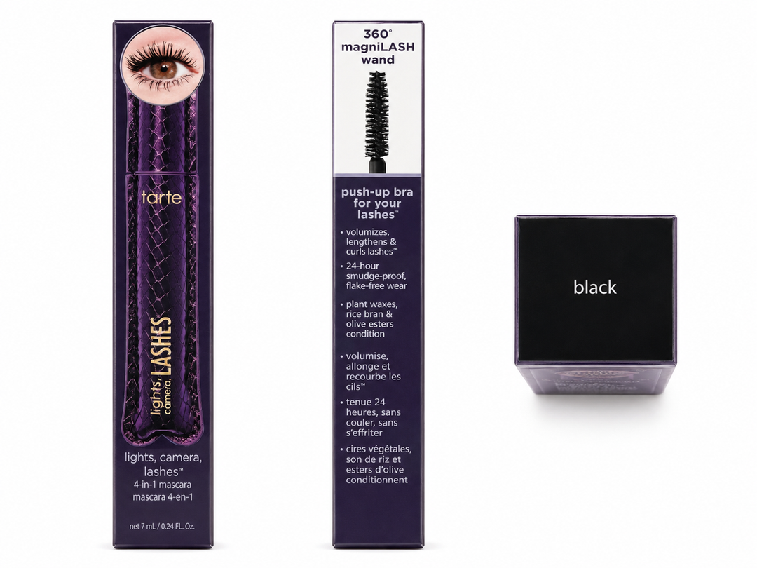 Tarte Lights Camera Lashes 4-in-1 Mascara – Black Volumizing 0.24 fl oz