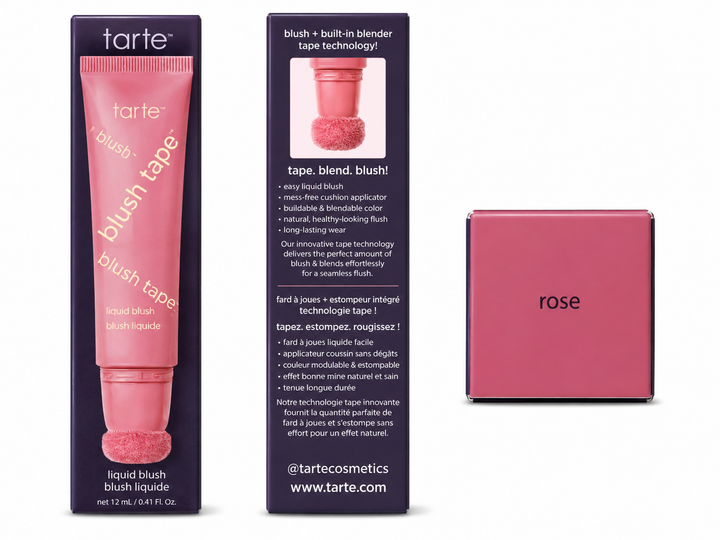 Tarte Blush Tape Dewy Liquid Blush – Rose 0.4 oz / 12mL