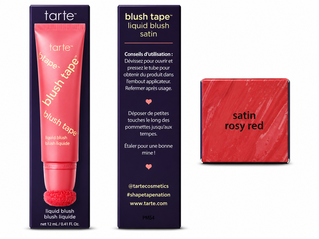 Tarte Blush Tape Dewy Liquid Blush – Rosy Red 0.4 oz