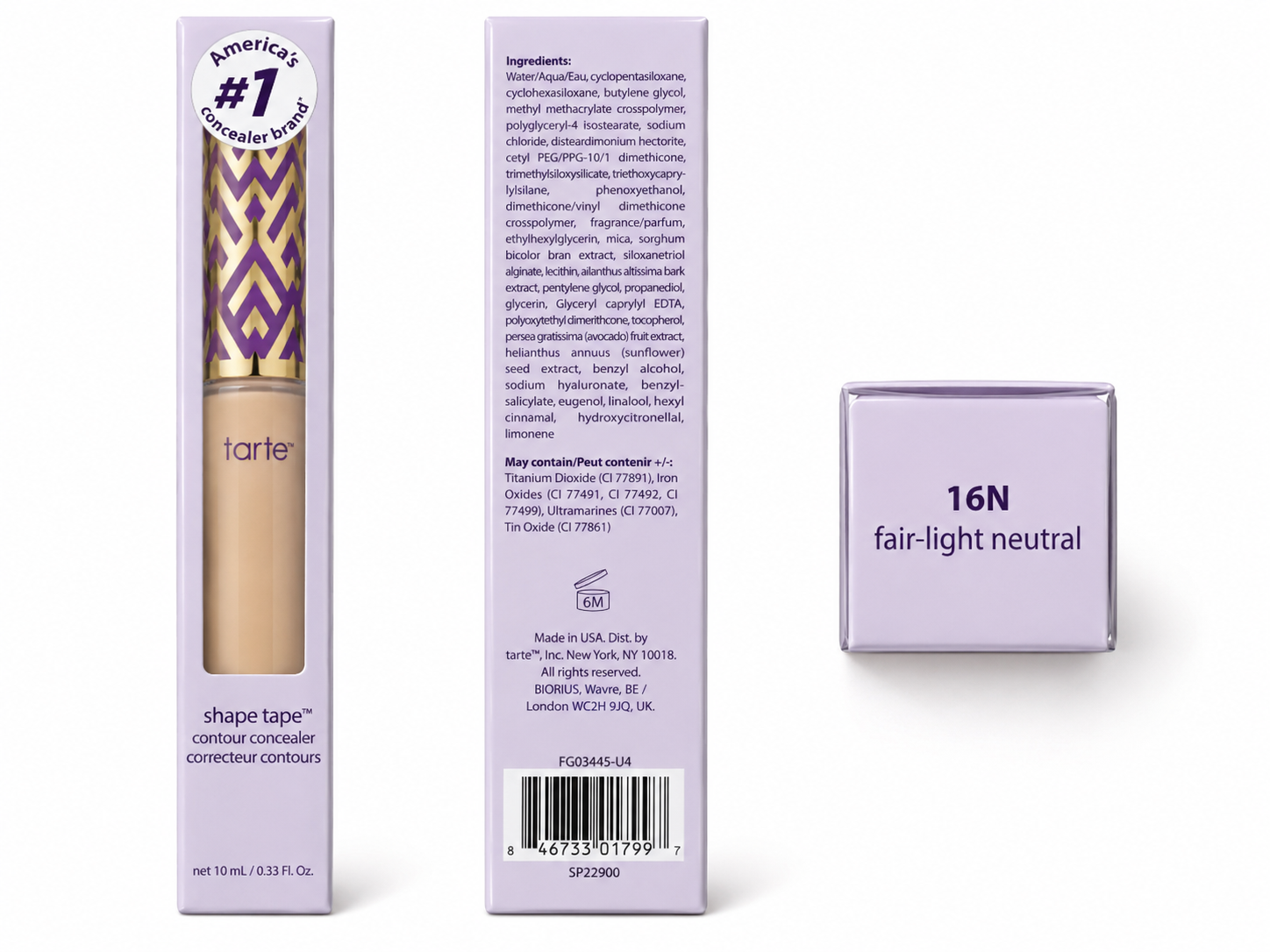 Tarte Shape Tape Concealer 16N Fair-Light Neutral, 10ml / 0.338oz