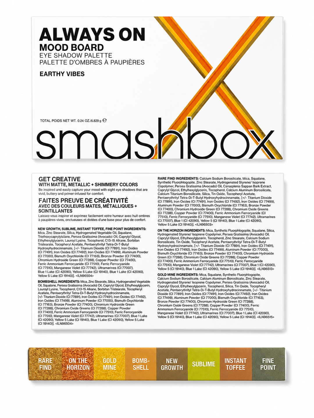 Smashbox Always On Moodboard Eyeshadow Palette Earthy Vibes | 9 Shades