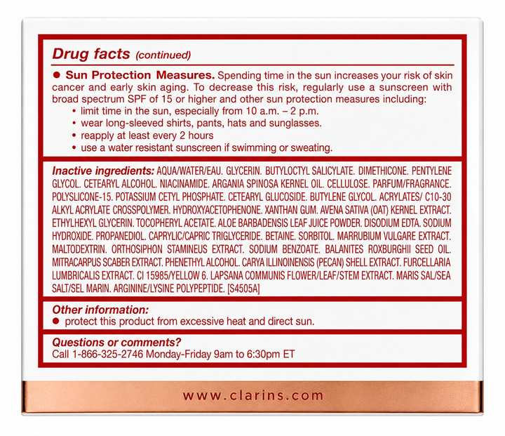 Clarins Extra-Firming Day SPF15 Refillable Moisturizer – Collagen Polypeptide + Niacinamide 1.7 oz