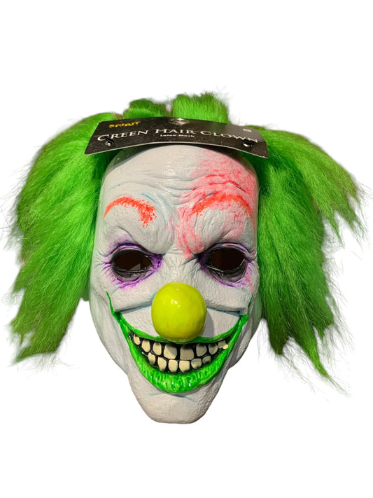 Neon Green Hair Clown Full Mask | Spirit - Exotic Pro