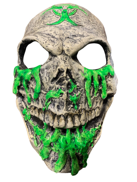 Black Light Reactive Radioactive Skull Latex Mask | Ghoulish