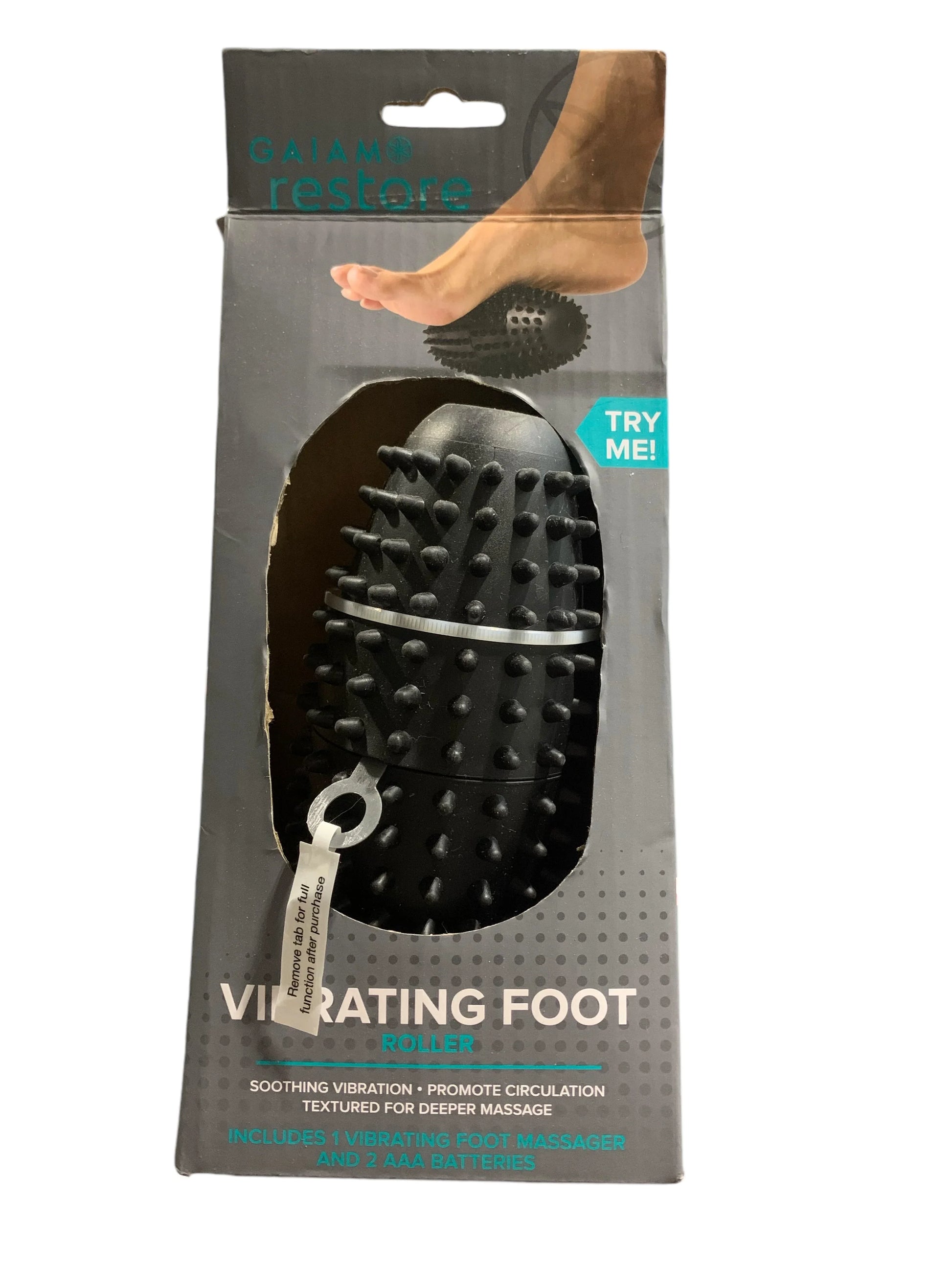 Gaiam Restore Vibrating Foot Roller for Pain Relief and Relaxation - Exotic Pro