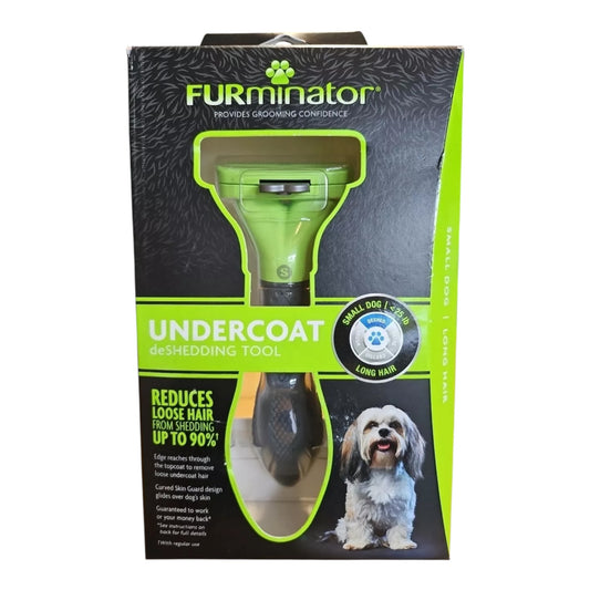 FURminator Undercoat deShedding Tool for Small Dogs, Long Hair (<25 lbs)