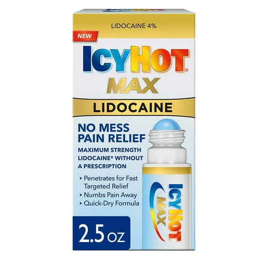 Icy Hot Max Pain Relief Cream with 4% Lidocaine for Joints – 2.5 oz - Exotic Pro