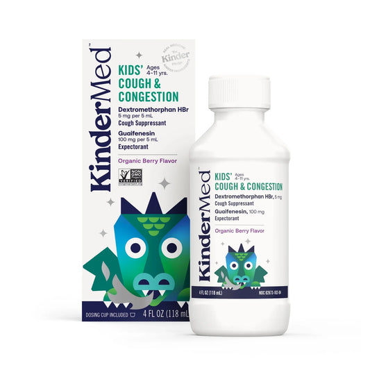 Kinderfarms KinderMed Kids' Cough & Congestion – Organic Berry Flavor, 4oz - Exotic Pro