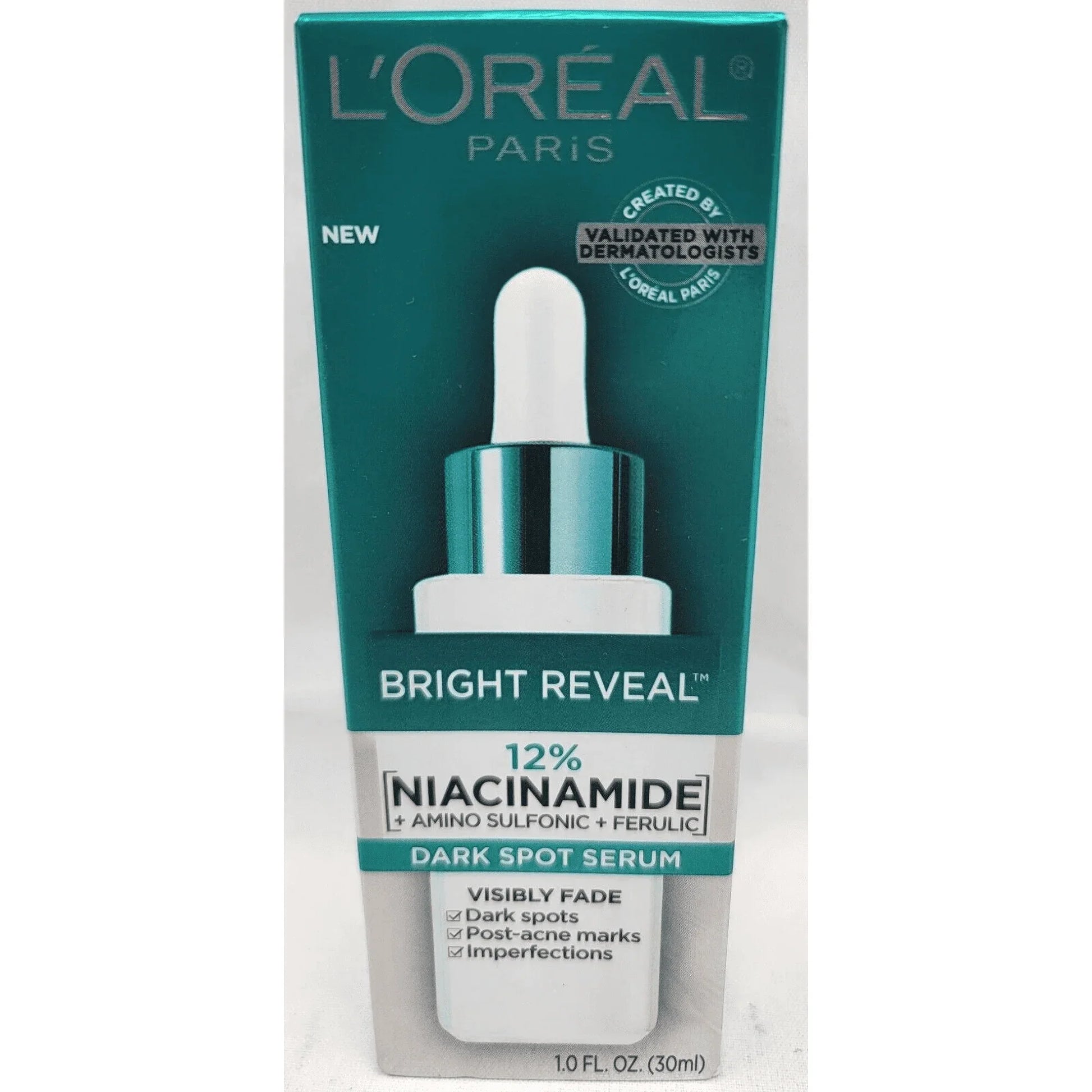 L'Oreal Paris Bright Reveal Dark Spot Face Serum with 12% Niacinamide, 1.01 fl oz - Exotic Pro