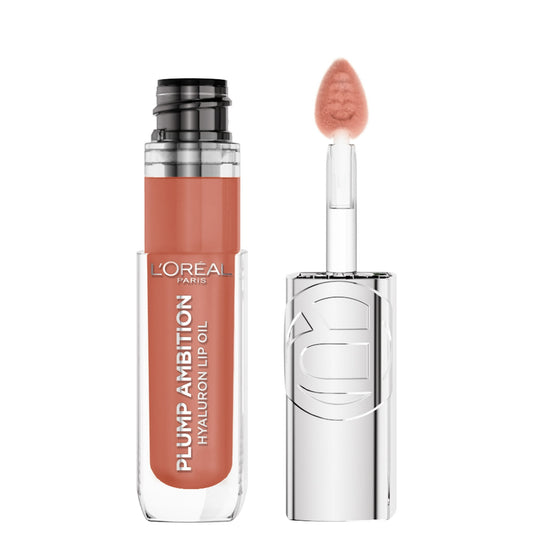 L'Oréal Plump Ambition Hyaluron Lip Oil – Latte Glacé, 24HR Hydration