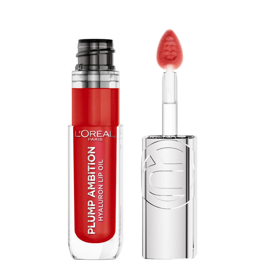 L'Oréal Plump Ambition Hyaluron Lip Oil – Rouge in Love, 24HR Care