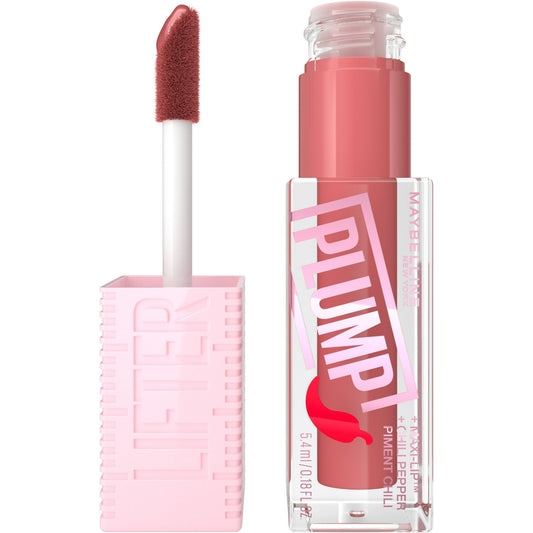 Maybelline Lifter Plump Lip Gloss – Peach Fever Long-Lasting Gloss 0.18oz