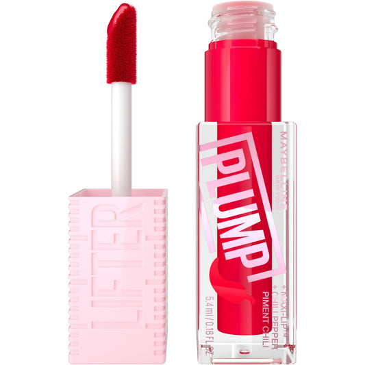 Maybelline Lifter Plump Lip Gloss – Red Flag Bold Long-Lasting Gloss